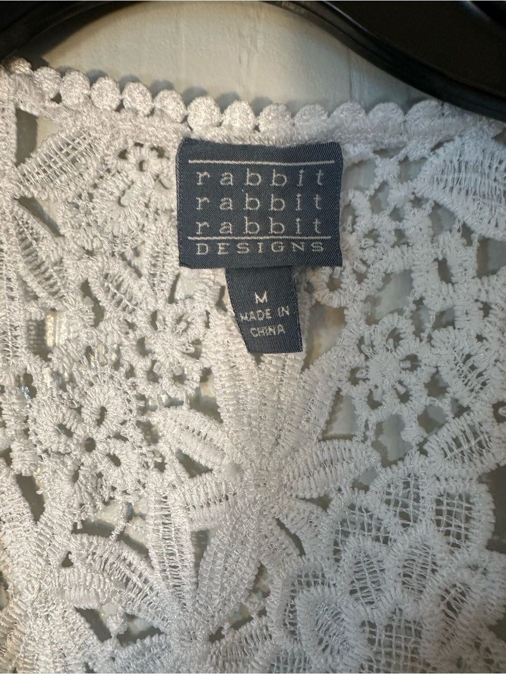 Rabbit Rabbit Rabbit White Crochet Lace Jacket - Picture 2 of 3